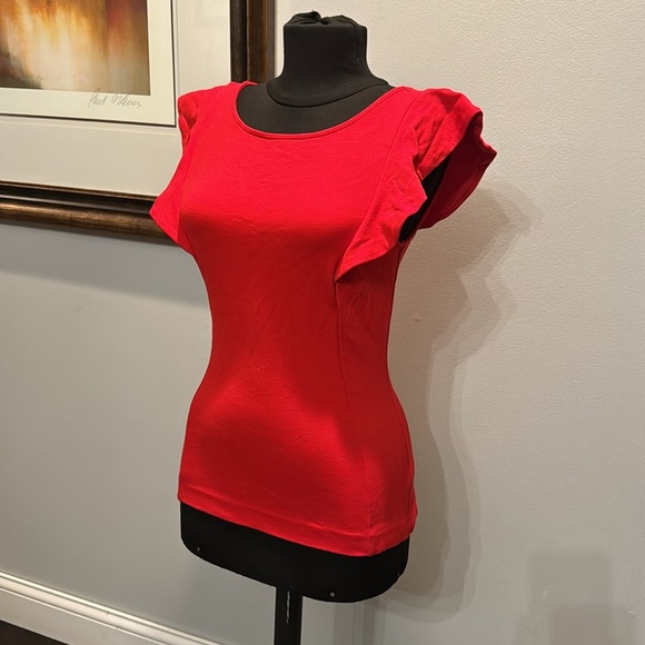 Express fitted bright red top XS - Picture 1 of 9